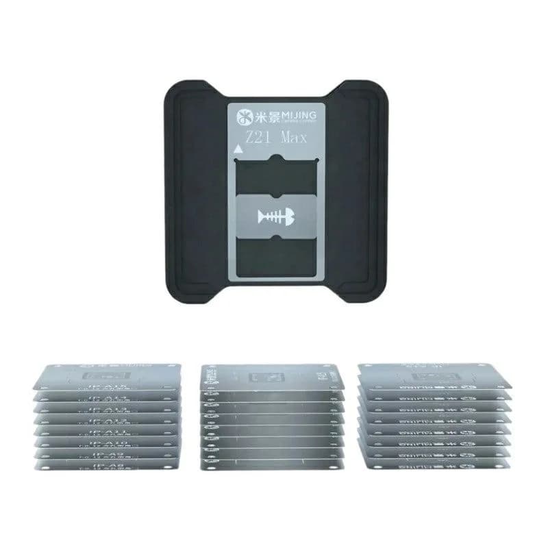 Mijing MJ Z21 Max A8 A9 A10 A11 A12 A13 A14 A15 A16 A17 A18 CPU Reballing Stencil with Magnetic Platform