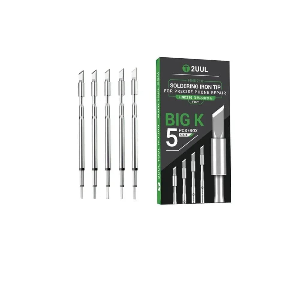 2UUL FD21 Soldering Iron Tip for C210 Soldering Station (5 Pack)