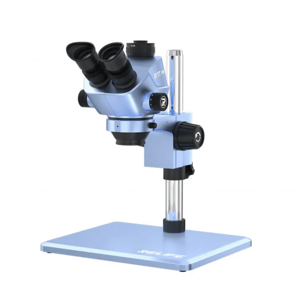 Relife RL-M7T Pro Trinocular Microscope with 0.5Ctv Interface for Phone Motherboard Repair, dream blue